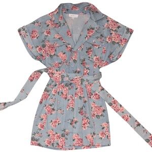 Floral Blue Mini Dress